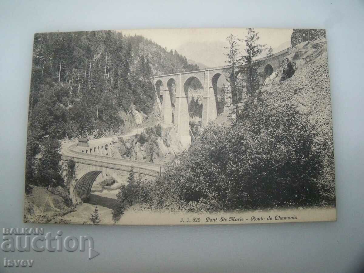 Auction  Old postcard road in the Alps 1910