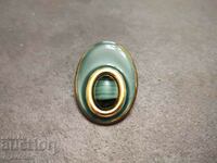 Scarf clip, porcelain, gilt, 60s-70s, 14.07.24