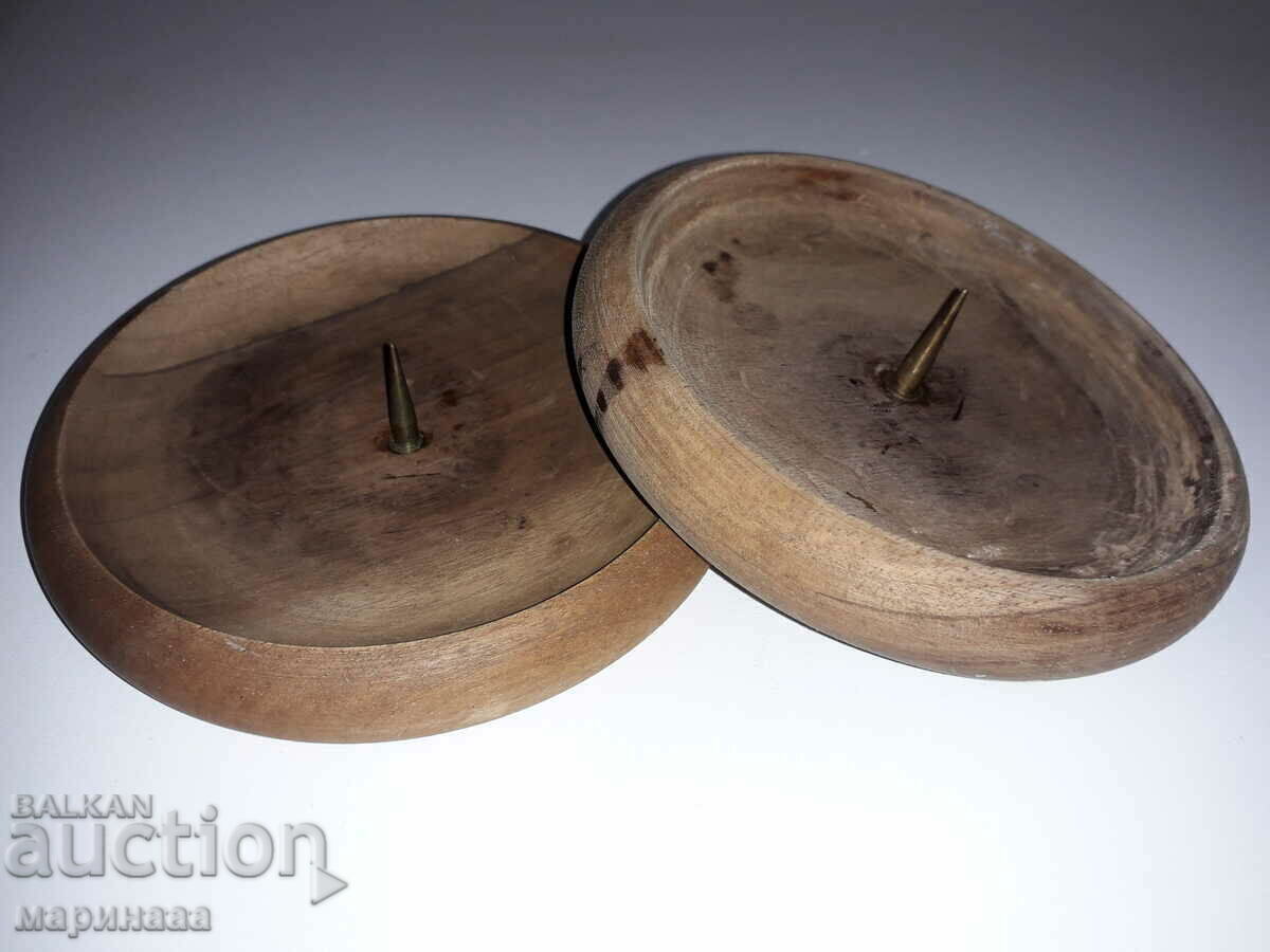 Sfeșnice vechi. LEMN, BRONZ - 6