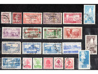 1924-55. Liban. Multe timbre poștale vechi din epocă.