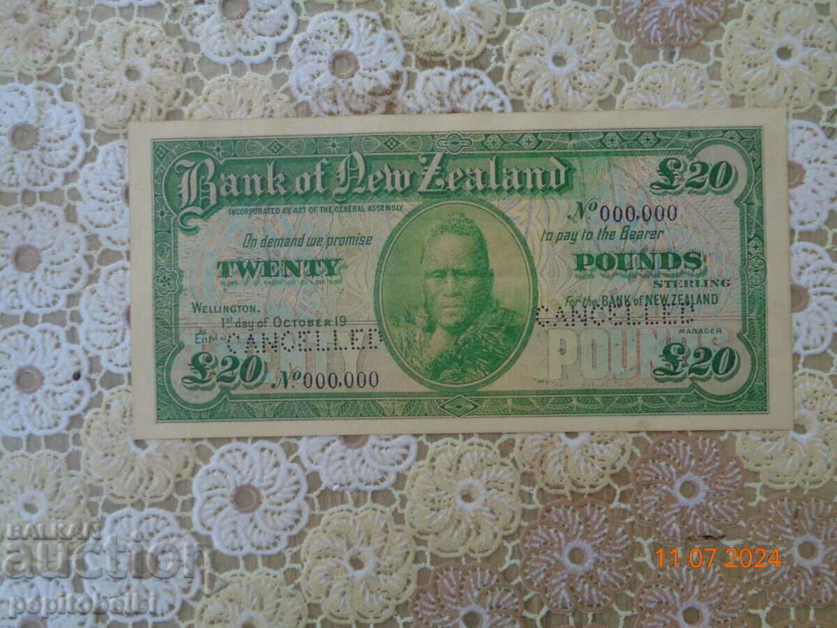 Licitație Noua Zeelandă destul de rară copie de bancnote din 1929