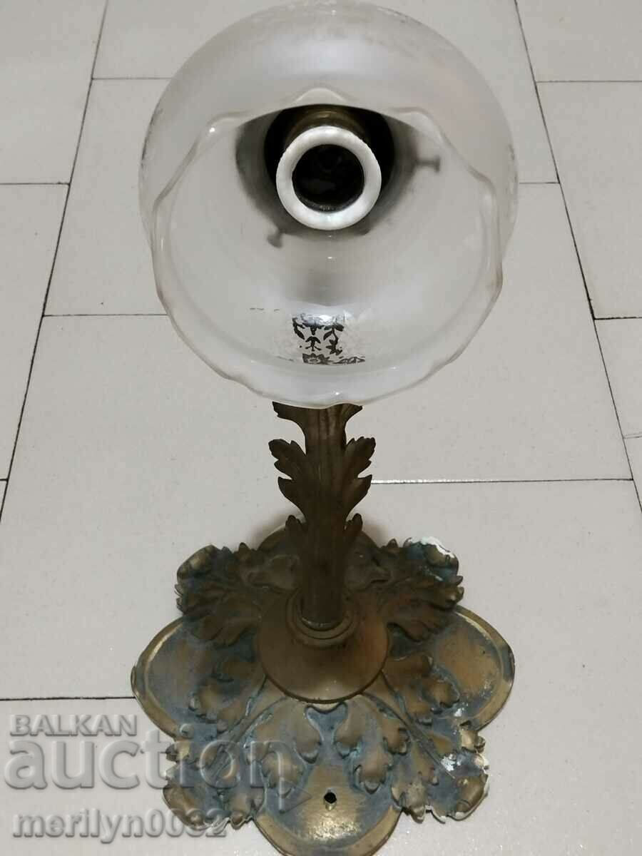 Delivery of Old 1920s Art Deco lamp with bronze shade Delivery of Old 1920s Art Deco lamp with bronze shade