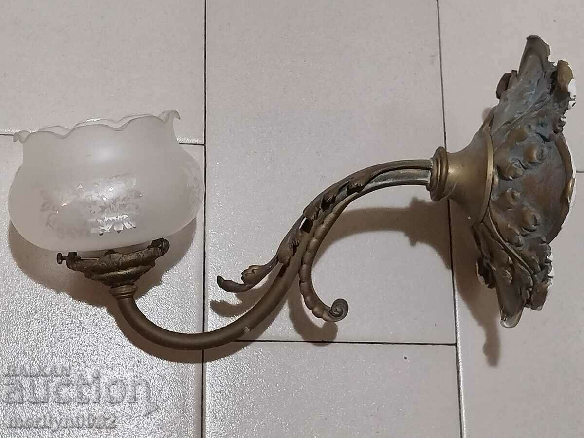 Old 1920s Art Deco lamp with bronze shade - 6 Old 1920s Art Deco lamp with bronze shade - 6