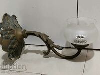 Стара ел лампа Арт Деко 20-те години бронз абажур