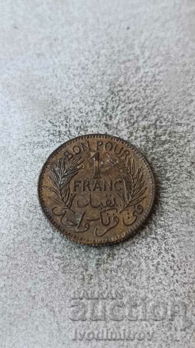 Tunisia 1 franc 1941