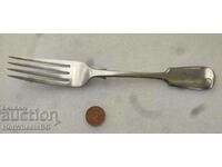 Old large silver fork -marking