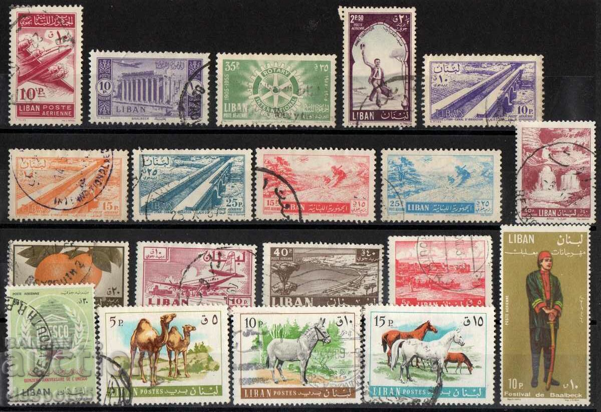 1954. Lebanon. Lot of post 1954 Lebanese postage stamps. with price 9.50 BGN | € 4.86