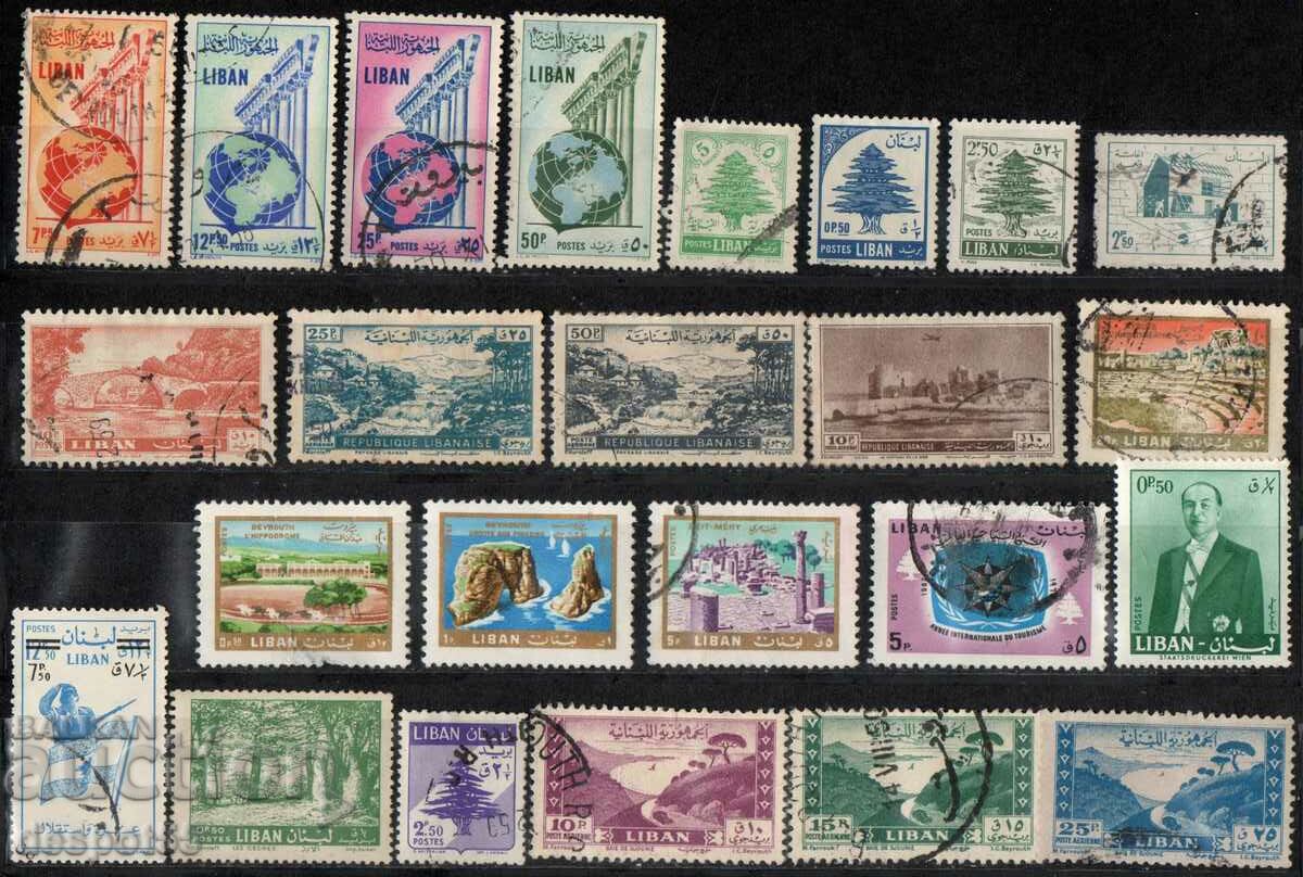 1954. Λίβανος. Πλήθος γραμματοσήμων μετά το 1954 του Λιβάνου.
