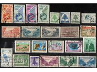 1954. Λίβανος. Πλήθος γραμματοσήμων μετά το 1954 του Λιβάνου.