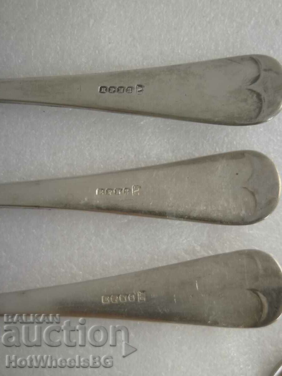 Delivery of Old large silver-plated spoons - with markings Delivery of Old large silver-plated spoons - with markings
