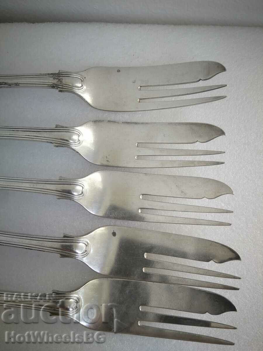 Доставка на Стари голями вилици посребрени -монограм и маркировка