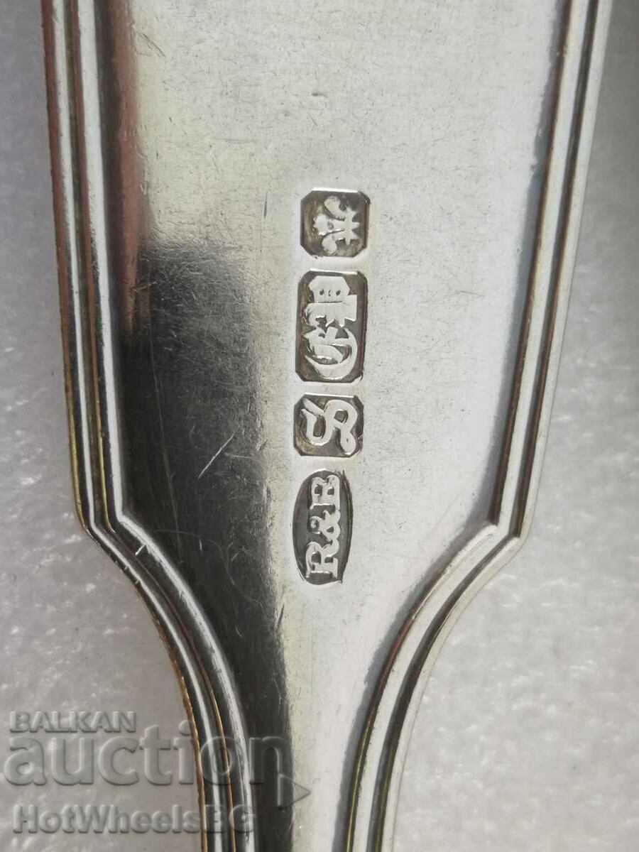 Παλιά μεγάλα ασημένια πιρούνια - μονογράμματα και σήμανση - 6