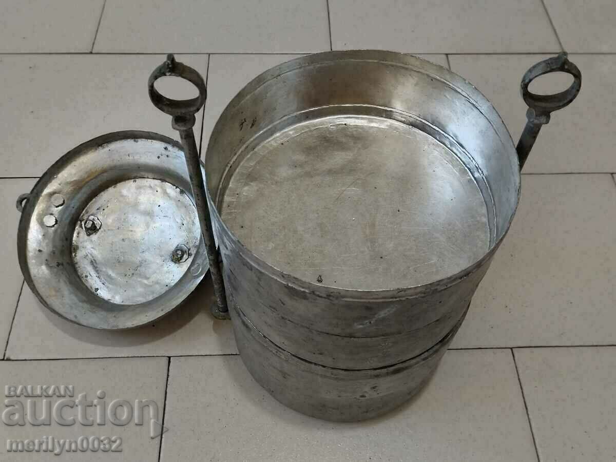 Auction  Sefertas 1923 year copper food bowls 4 pieces copper vessel