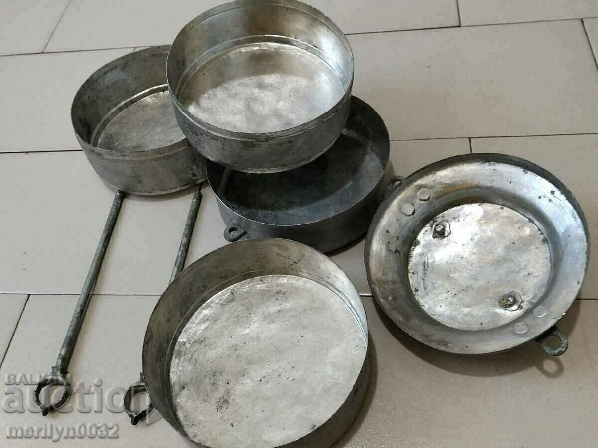 Delivery of Sefertas 1923 year copper food bowls 4 pieces copper vessel