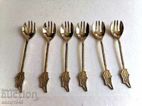 Set of Collector's Silver Plated Forks From 0.01 St.