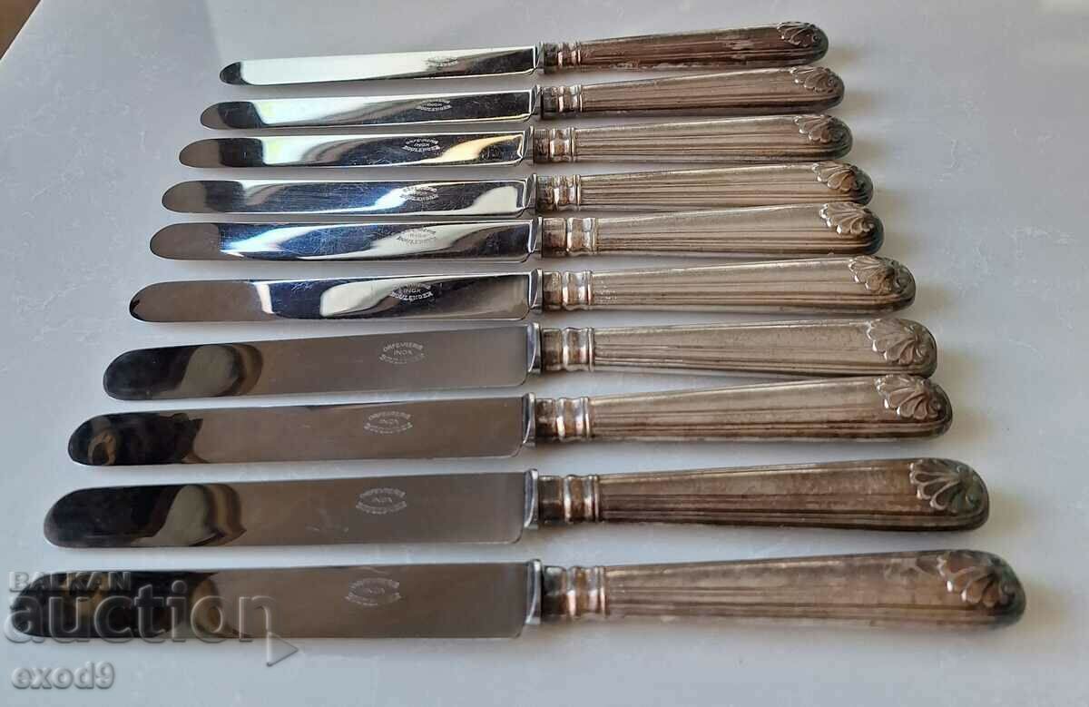 Set de cuțite placate cu argint de lux / BZC!