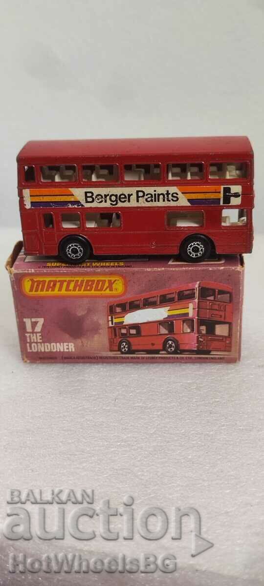 MATCHBOX LESNEY -No 17B The Londoner "Berger Paints" 1972 with price 34.99 BGN | € 17.89