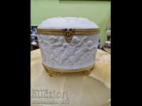 Unique antique Limoges porcelain box