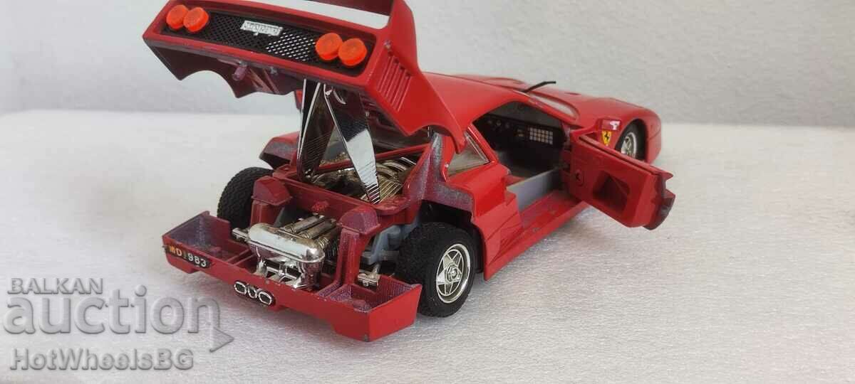 Delivery of metal toy Ferrari F40-CURAGO-Italy 1/24 Delivery of metal toy Ferrari F40-CURAGO-Italy 1/24