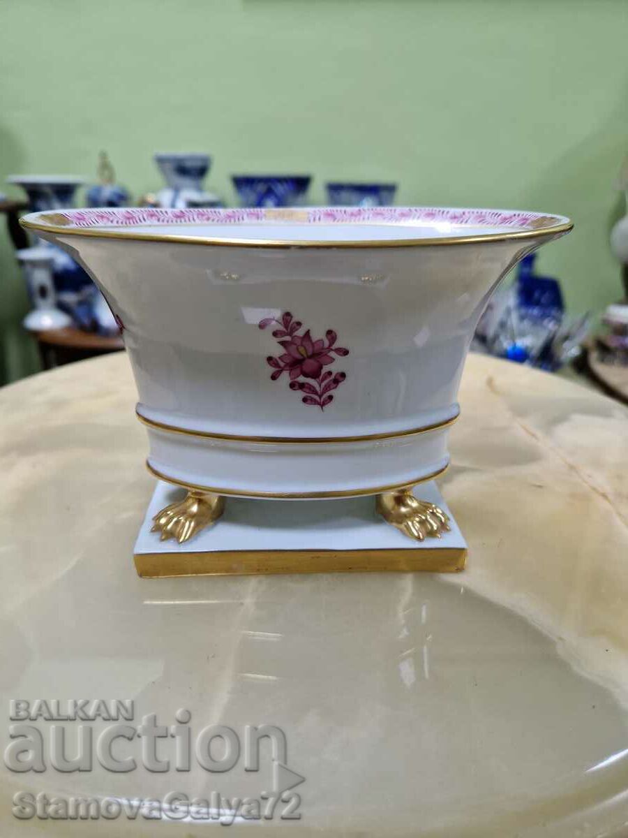 A rare antique Hungarian Herend porcelain bowl