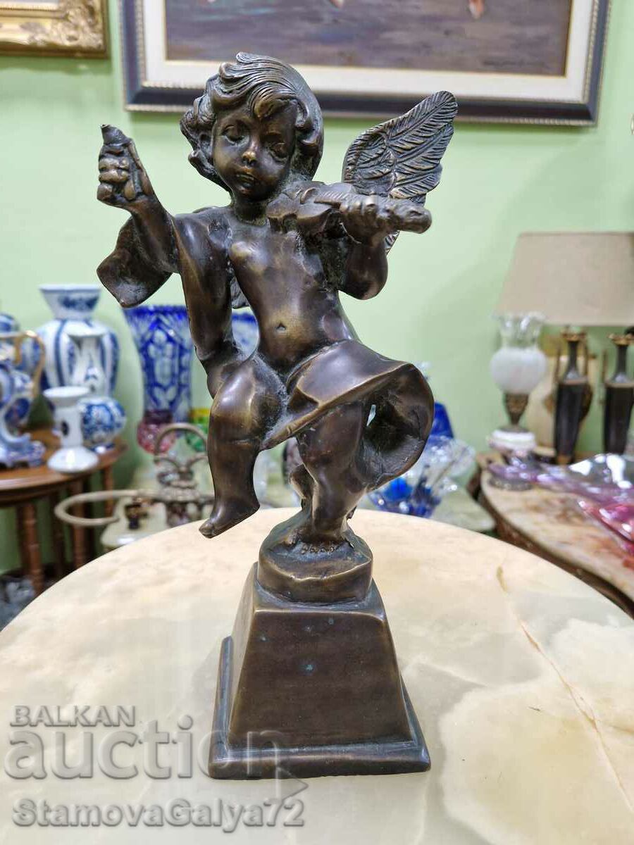 A unique antique French bronze figure statuette
