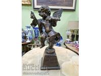 A unique antique French bronze figure statuette