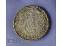 1939 Γερμανία ασημένιο νόμισμα 5 μάρκων