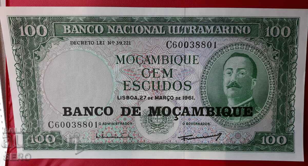 Bancnota-Mozambic 100 Escudos 1976