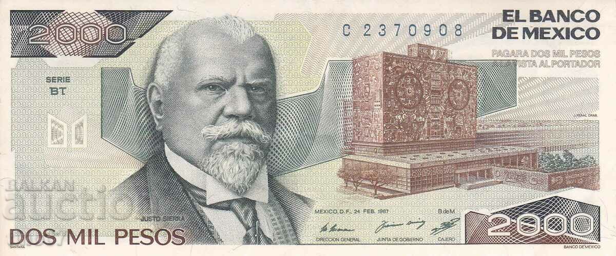 tino37- MEXICO - 2000 PESOS -1987 - XF with price 9.90 BGN | € 5.06 tino37- MEXICO - 2000 PESOS -1987 - XF with price 9.90 BGN | € 5.06