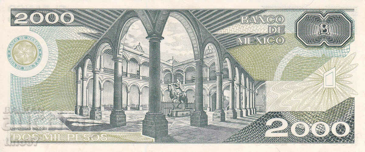 Auction tino37- MEXICO - 2000 PESOS -1987 - XF Auction tino37- MEXICO - 2000 PESOS -1987 - XF