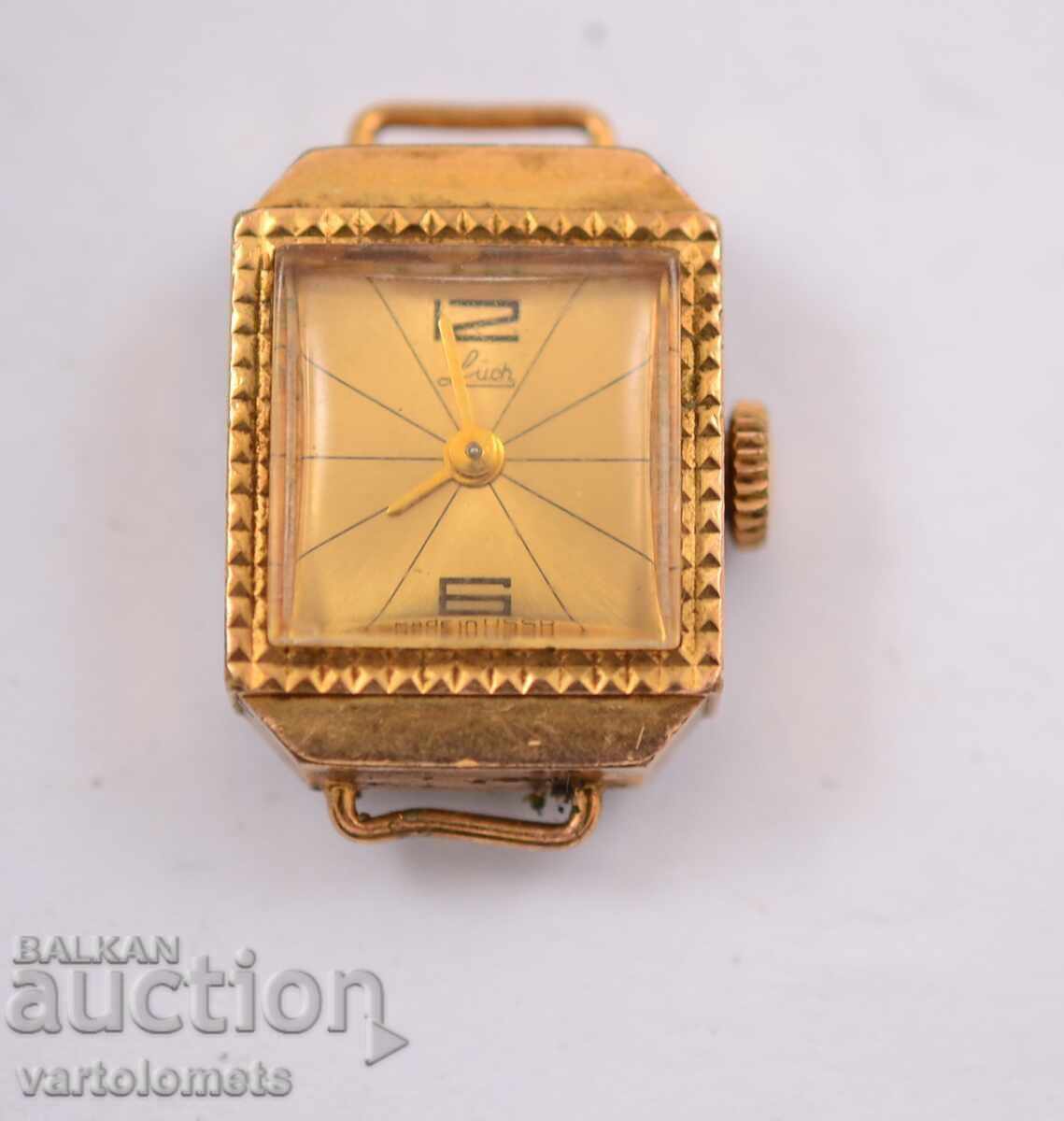 Women's watch USSR BEAM with gold plating 10 Mk - not working