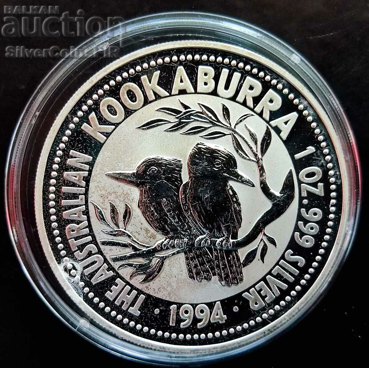 Argint 1 oz Australian Kookaburra 1994 Australia