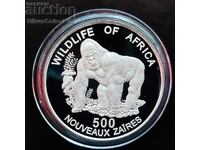 Silver 500 Zaire Gorilla 1996 Zaire