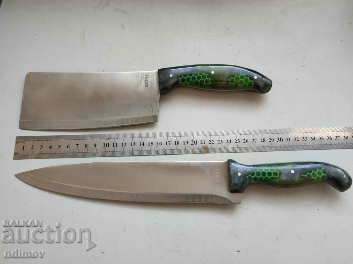 German cooking set knife satyr phosphorescent handles with price 95.00 BGN | € 48.57