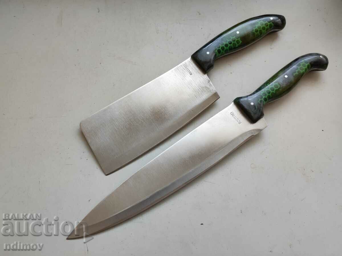 Delivery of German cooking set knife satyr phosphorescent handles