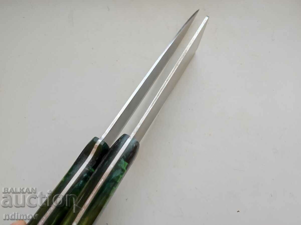 German cooking set knife satyr phosphorescent handles - 6