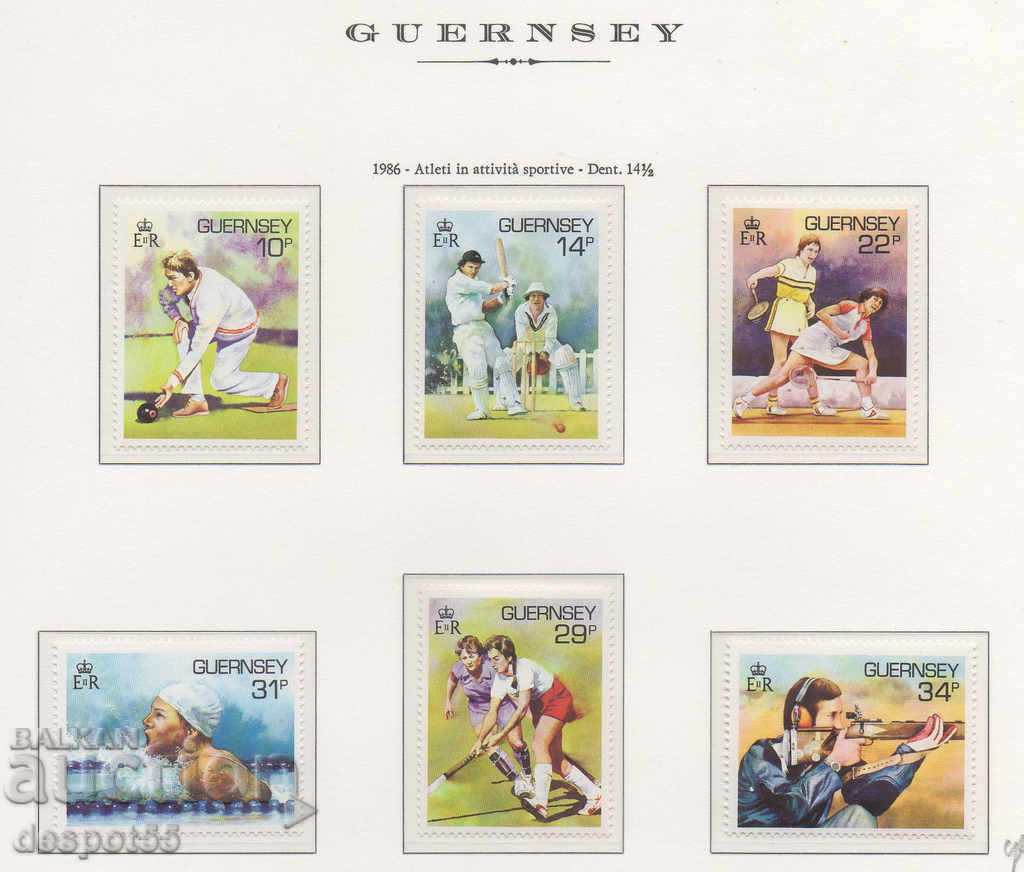 1986. Guernsey. Αθλητισμός.