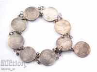 Silver coin bracelet 27 g