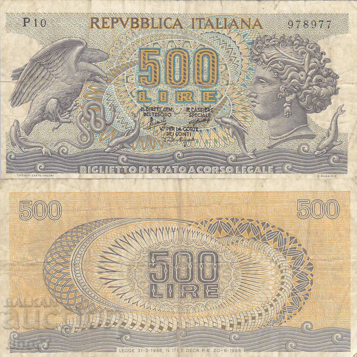 tino37- ITALIA - 500 LIRE - 1966