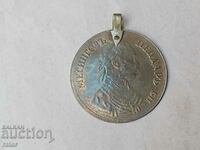 Old brass pendant for jewelry 1905. Costumes