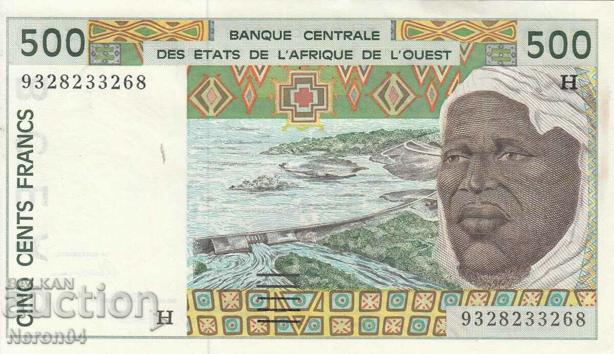 500 франка 1993, Нигер