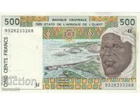 500 de franci 1993, Niger