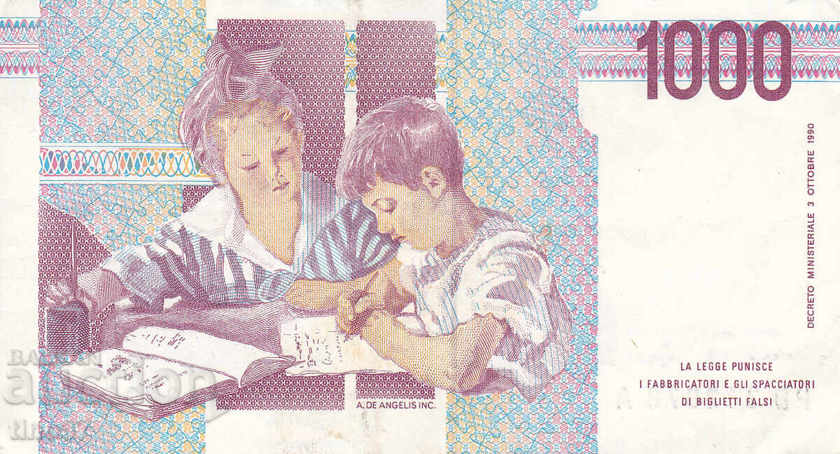 Licitație tino37 - ITALIA - 1000 LIRE - 1990 - VF+