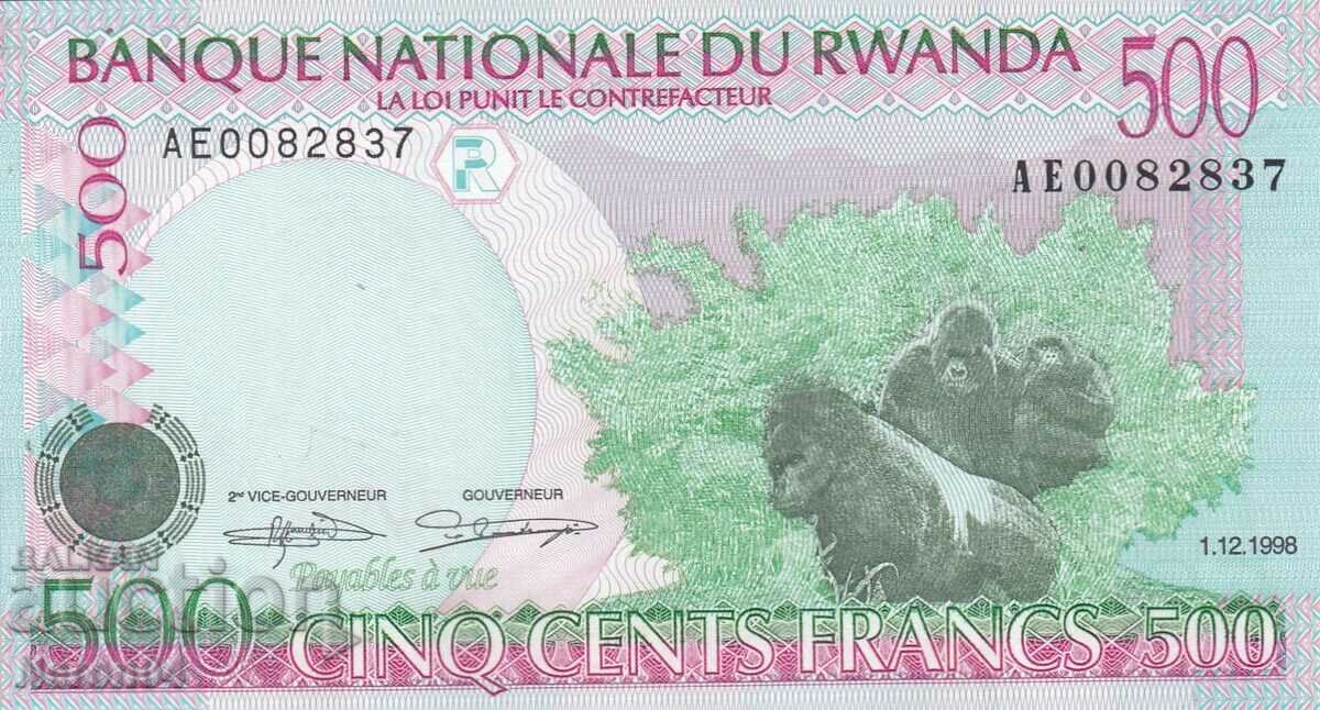500 de franci 1998, Rwanda