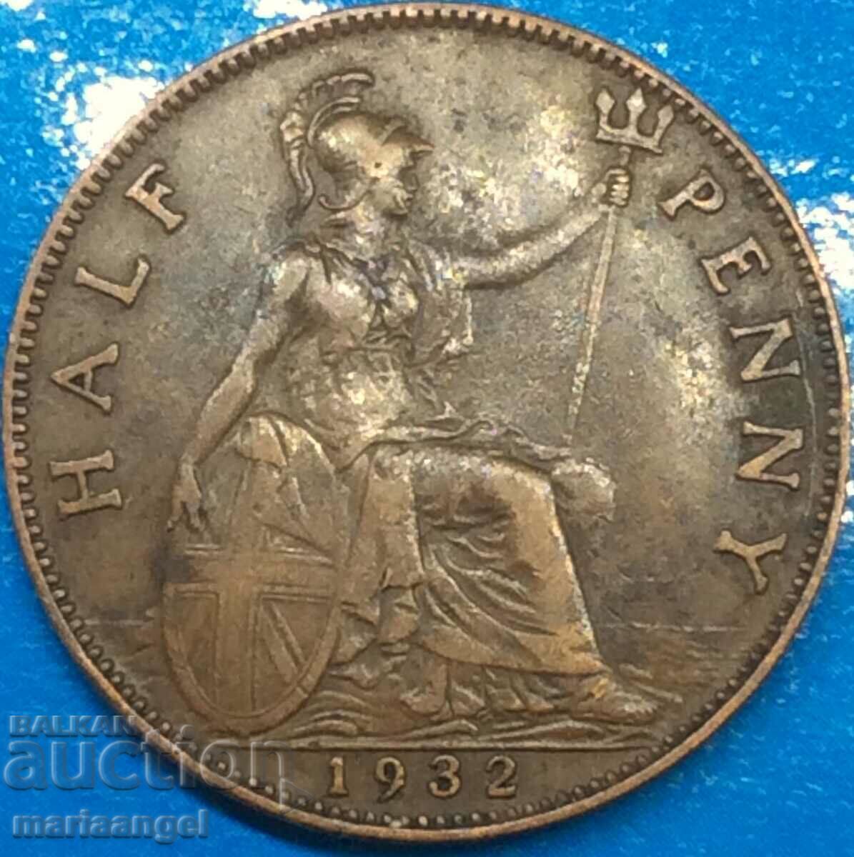 Marea Britanie 1/2 Penny 1932 George V Bronz