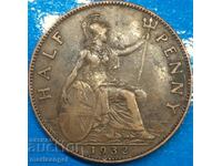 Marea Britanie 1/2 Penny 1932 George V Bronz