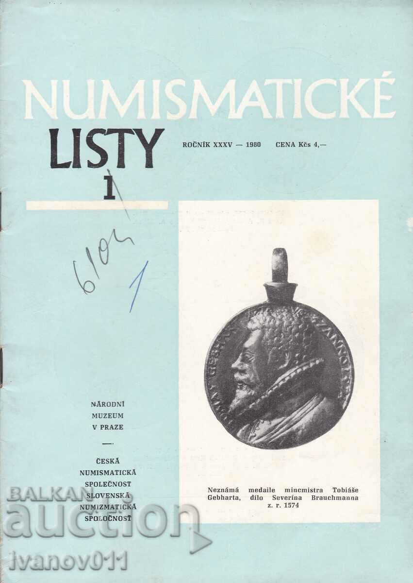 ΤΣΕΧΟΣΛΟΒΑΚΙΑ - NUMISMATIC MAGAZINE - 1980 #1