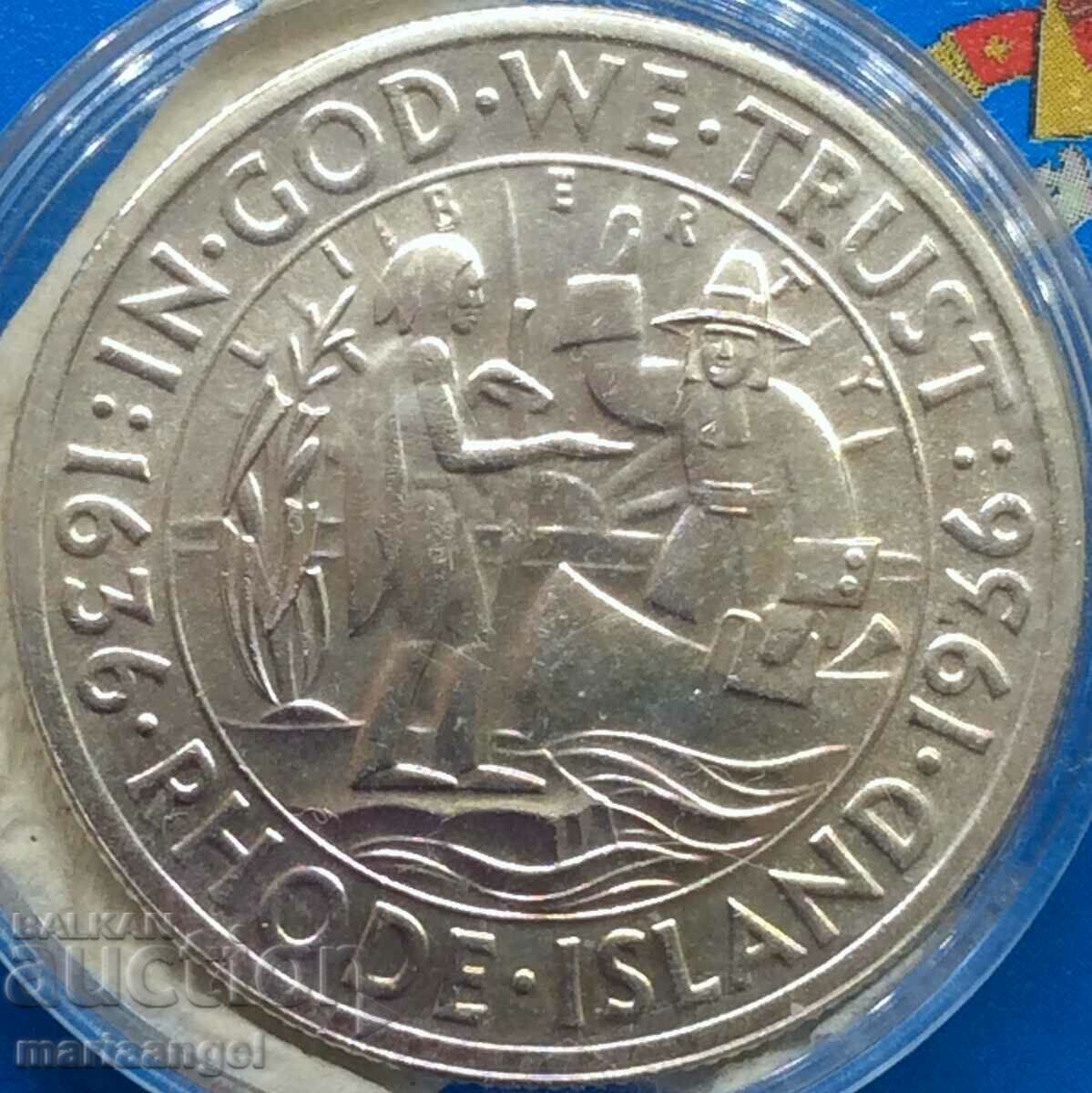 Ασημένιο πιστοποιητικό Rhode Island Rhode Island 1/2 Δολάριο ΗΠΑ 1936