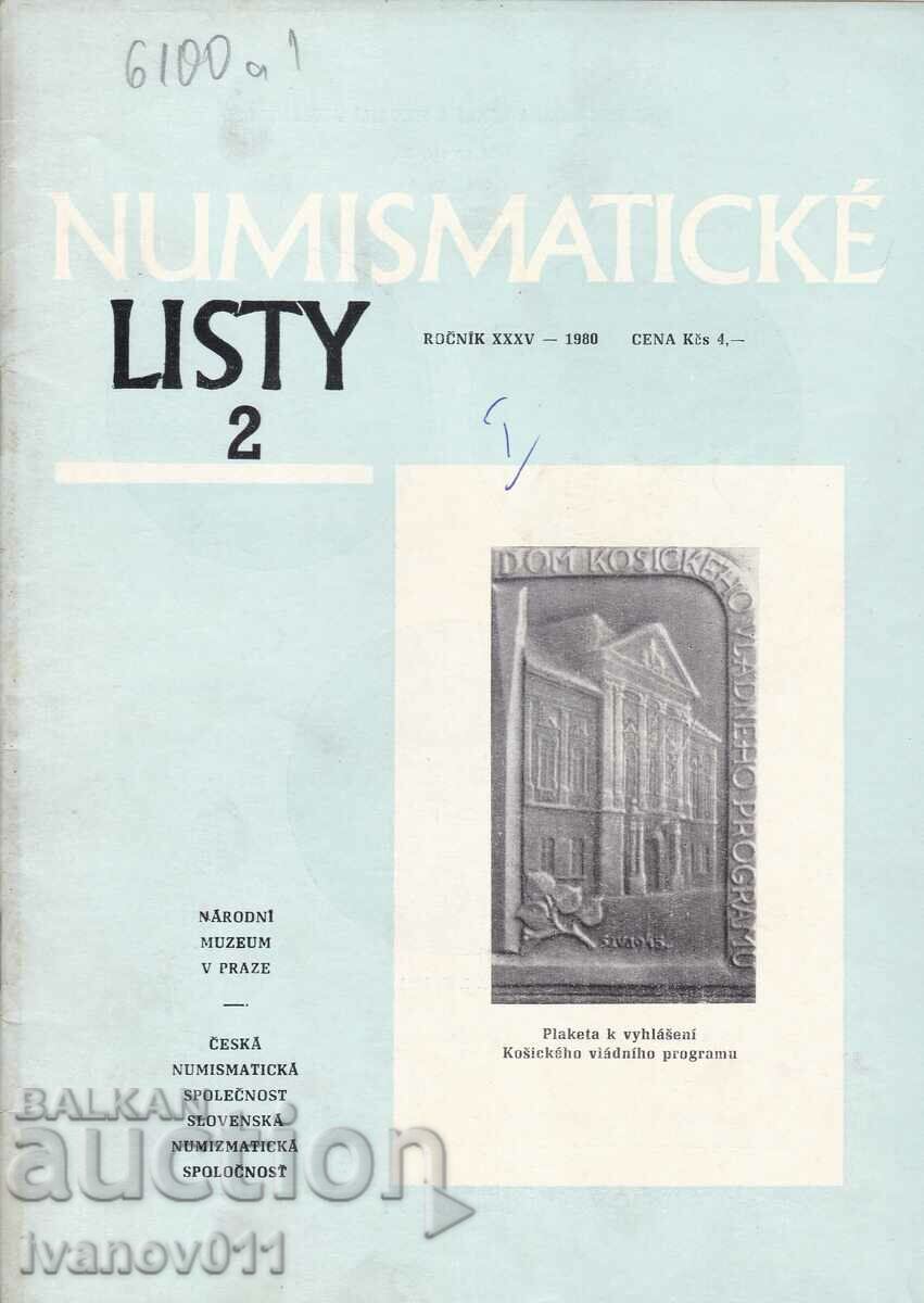 ΤΣΕΧΟΣΛΟΒΑΚΙΑ - NUMISMATIC MAGAZINE - 1980 #2