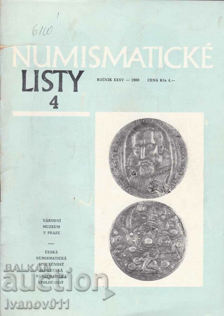 CZECHOSLOVAKIA - NUMISMATIC MAGAZINE - 1980 No. 4